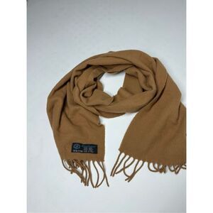 Lambwool Unisex Scarf Made in Italy Size 29” X 11” Tan Brown